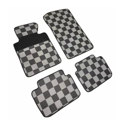 Rubber-textile car mats BMW 3 1998-2005 (E46, checkered)