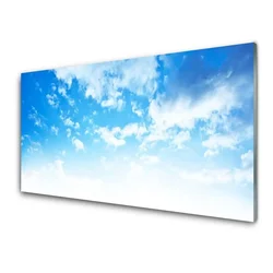 tulup.si Steklena slika Sky oblaki landscape 120x60 cm 2 obešalnika