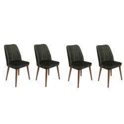 Hanah Home Set trpezarijskih stolica Alfa 462 V4, 4 komada, Zeleni