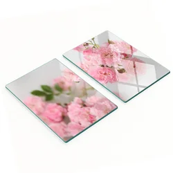 shumee Kaljene večnamenske dekorativne steklene table Divje vrtnice 2x40x52 cm