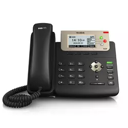 Yealink SIP-T23G, Professional IP Phone (with PoE) 3 SIP accounts, HD Voice: HD codec, HD speaker, HD handset, XML browser, 132x64 graphic LCD, 2xGiga Ethernet ports, with PSU (SIP-T23G)