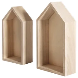 Rayher. Lesena hišica set 2 17x9x4cm+15x7,5x4cm
