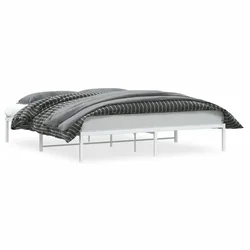 Vidaxl Kovinski posteljni okvir bel 180x200 cm