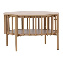 Klubska mizica Dallas 4879 Svetlo rjava, 50cm, MDF plošča, Okrogla