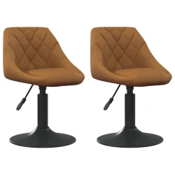Okretne blagovaonske stolice 2 pcs Smeđa 46 x 44 x 77.5 cm