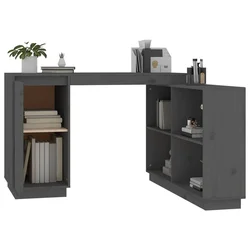 Radni stol sivi 110 x 50 x 75 cm od masivne borovine