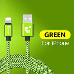 Tiegem podatkovni in napajalni kabel za Apple naprave - zelen, 25 cm