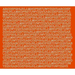 shumee Nalepke samolepilne črke 7 mm nalepke oranžne mat