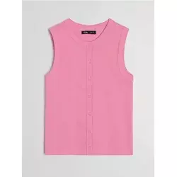 Sinsay - Pamučna bluza sa dugmićima - roze