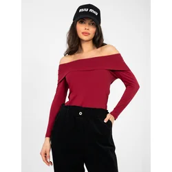 Enobarvna bordo bluza