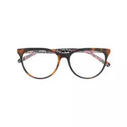 Love Moschino-tortoiseshell square glasses-women-Brown