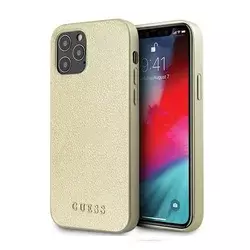 CG MOBILE Guess Maska za iPhone 12/12 Pro Hc PC/TPU Iridescent 6.1 zlatna