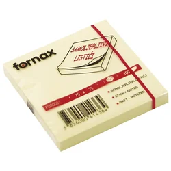 Samolepljivi listići Fornax 100 lis, 75x75 žuti