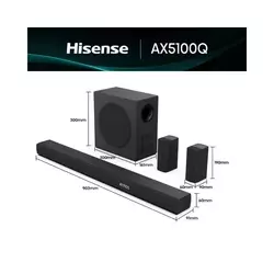 HISENSE AX5100Q Dolby Atmos soundbar sa bežičnim subwooferom crni