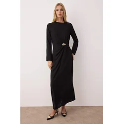 Trendyol Modest Ženska haljina Tctss25Eb00138, Crna