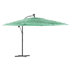 Vrtni suncobran s drvenim stupom zeleni 290x290x238 cm
