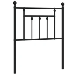 Vidaxl Kovinsko nadomestno vzglavje črno 75 cm