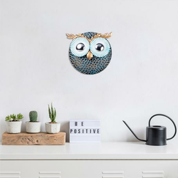 WALLXPERT Zidna dekoracija Owl 3 Silver