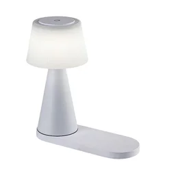 Rabalux Stona lampa Zavier, punjiva, wireless punjač za mobilni, dimabilna, LED 5W, 3000-5000K, 26cm, Bela