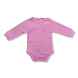 Izvor Bodi za bebe sa dugim rukavima, Roze