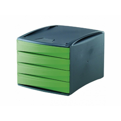 FELLOWES Kutija s 4 fioke crno-zelene 0019001