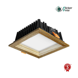 APLED - LED ugradna SQUARE WOODLINE LED/6W/230V 4000K 12x12 cm masivni jasen