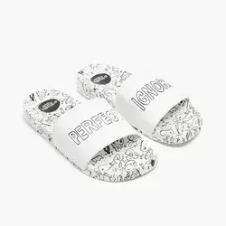 Cropp - Papuče s printom - white