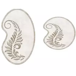Lessentiel Maison 210FG41115KR Kupatilski otirač, 2 komada, Belo-braon