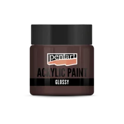 Svetleča akrilna barva Pentart 50 ml - temno rjava