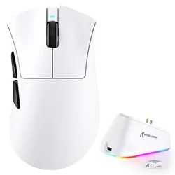 Bežični gaming miš Attack Shark V3Pro PAW3311/25000 DPI/Omron Switches/White + Charging Dock