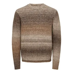 Only & Sons Pulover ONSMACK karamel/kapučino/temno rjava