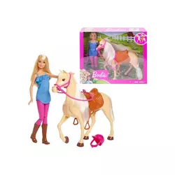 Mattel Barbie lutka s konjem FXH13