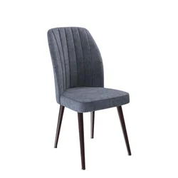 Hanah Home set trpezarijskih stolica Platinum 4 kom, dimno siva tkanina Jerry, braon metalne noge