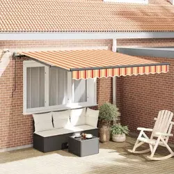 Tkanina za tende Žuta i narančasta 350 x 250 cm Poliester