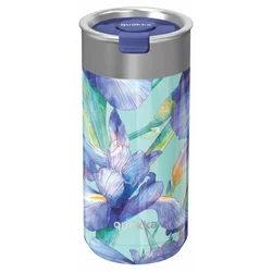 QUOKKA Nerjaveča termo skodelica Quokka Boost Blue Irises – 400 ml, 41373