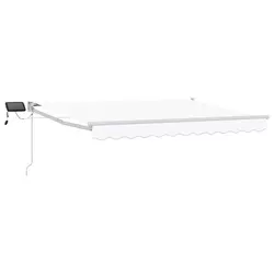Ručna zlačivna tenda s LED diodama Bijeli 3 x 2,5 m