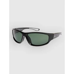 Dot Dash Eclipse Shiny Black Sunglasses polarized green