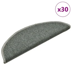 Prostirke za stepenice 30 kom 56x17x3 cm tamnozelene poluokrugle