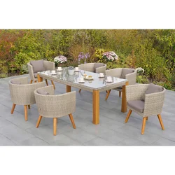 Gardenson VRTNA GARNITURA IMPERIA aluminij rjava, bež
