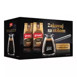 GRAND Kafa Gold 2x200g + staklena džezva