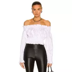 Norma Kamali Ženski top ST4216CS111002-WHITE, Beli