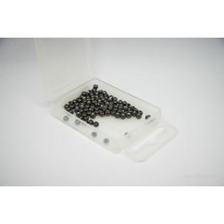 Slotted TUNGSTEN bead heads 3 mm 100 kos | black nickel