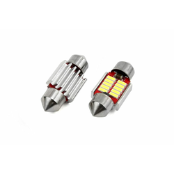 AMIO Avto LED sijalka C5W 31mm 10 SMD 4014 CANBUS 2W 12/24V 5000K 2 kosa