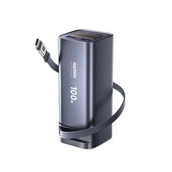Power bank prenosiva baterija REMAX FC-22 100W sa teleskopskim kablom 20000mAh siva