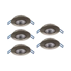 Eglo 300194 - SET 5x LED ugradnih svetiljki GEDREZ LED/4,9W/230V prečnik 9 cm hrom