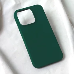 Maska za mobilni telefon iPhone 15 Pro TERACELL SOFT VELVET, Tamnozelena