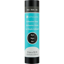 Silhouette Matte Removable Vinyl - 22,9 cm x 3 m - Black