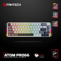 Tastatura mehanička Gaming Fantech MK919 Atom PRO66 siva (Red switch)