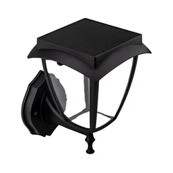 LED solarna zidna lampa LED/2W/3,7V 3000/6000K IP65 2200 mAh crna