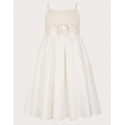 Monsoon Haljina za devojčice Orelia Satin Dress, Slonovača